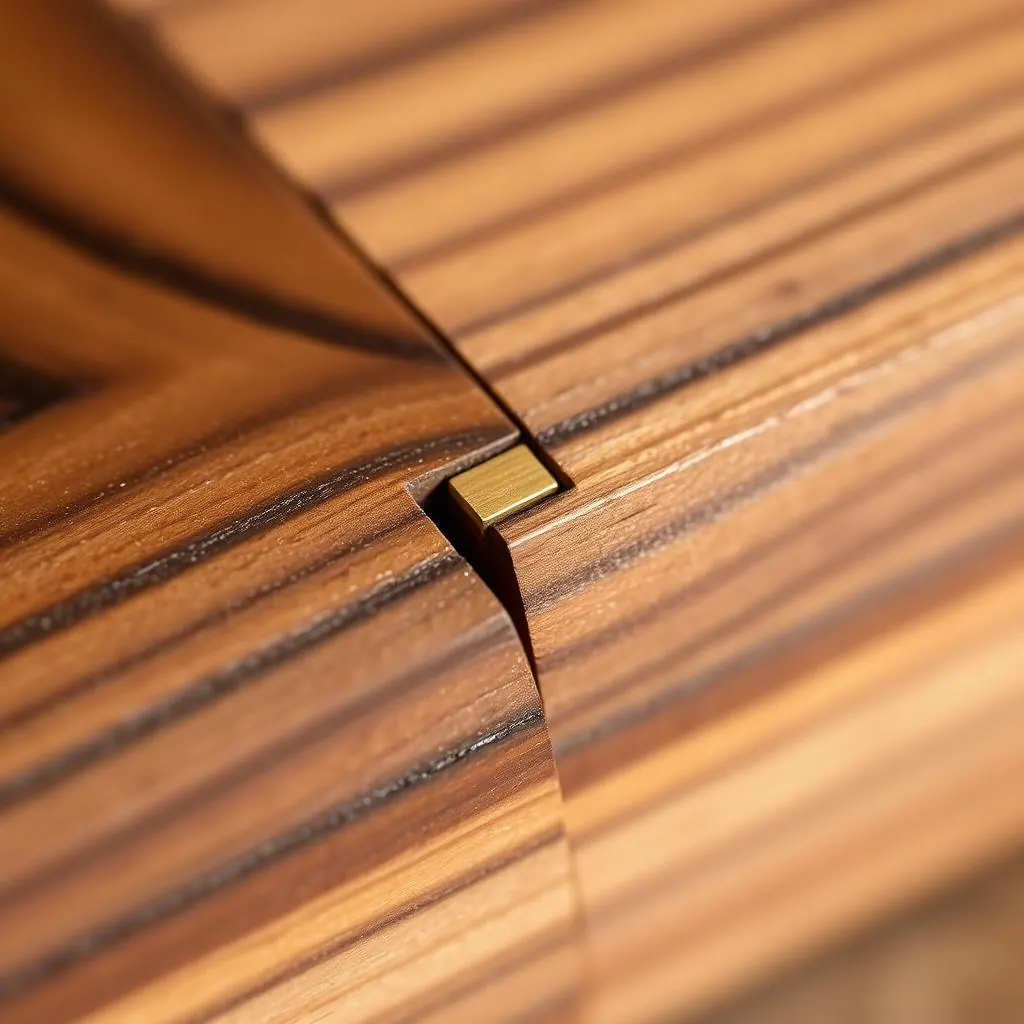 Close-up of a wood joint